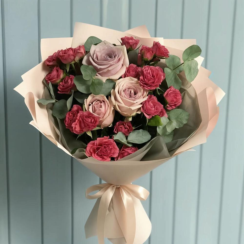 Букет цветов из: Гвоздики и Розы в Унъюган