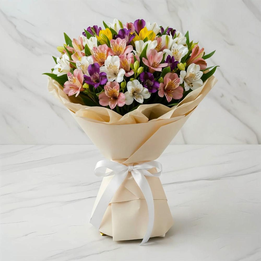 Букет цветов из: Альстромерии в Унъюган