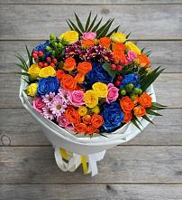 Букет цветов из:  Розы и Хризантемы в Унъюган