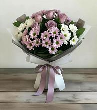 Букет цветов из:  Хризантемы и Розы #REPLACE_PRED# Унъюган