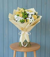 Букет цветов из:  Хризантемы и Розы в Унъюган