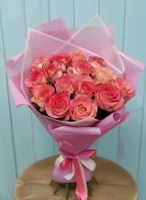 Букет 15 Розовых роз Равель в Унъюган