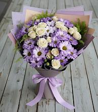 Букет цветов из:  Хризантемы и Розы #REPLACE_PRED# Унъюган