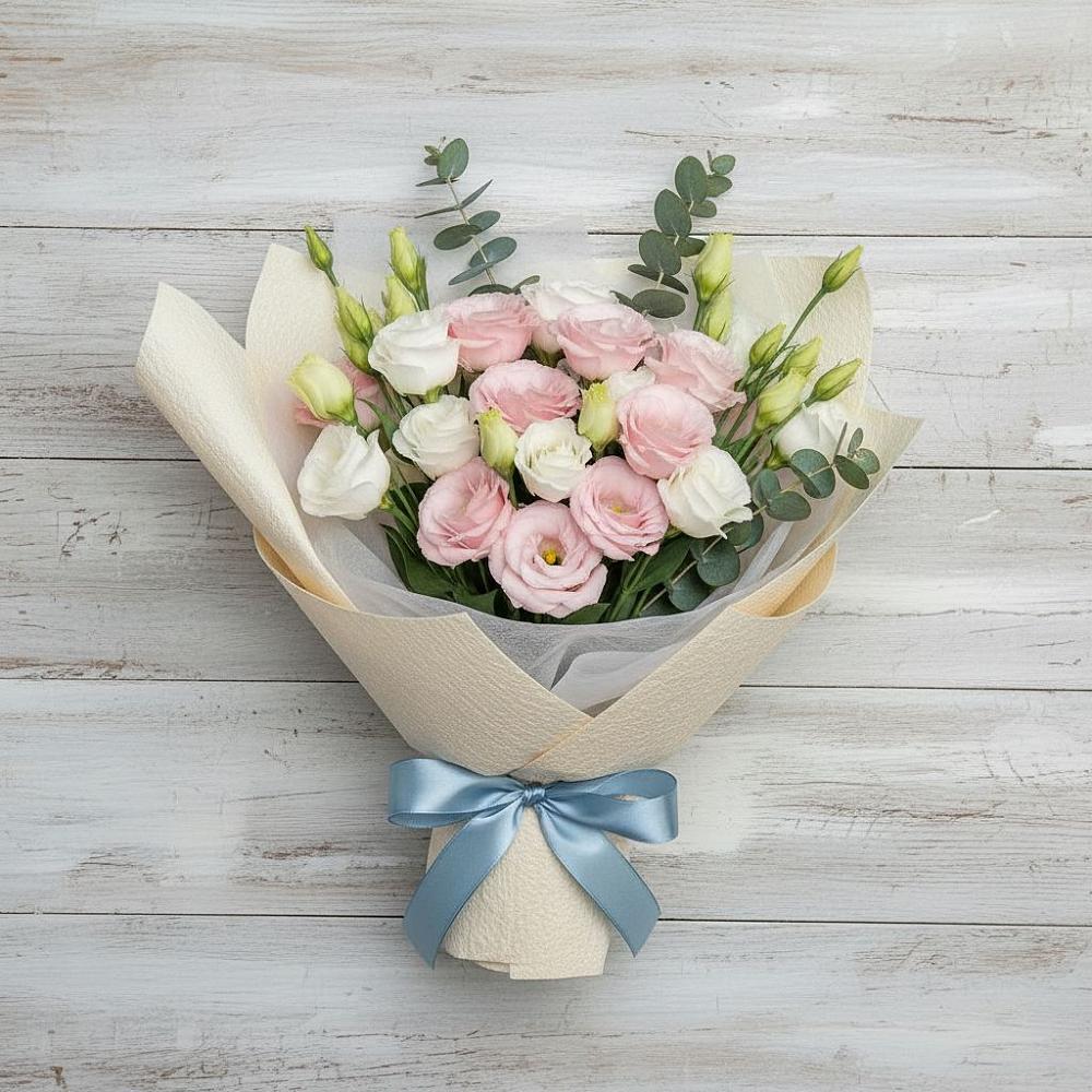 Букет цветов из: Лизиантусы в Унъюган